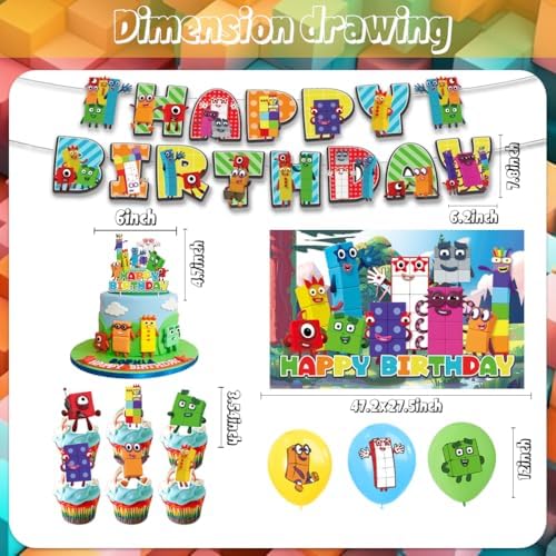 42Pack Number Block Party Supplies Set 1