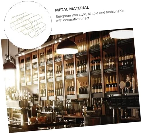 Mikinona Double Layer Freestanding Wine Rack with Gold Finish