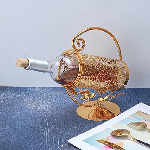 JUSHZ Wall Mounted Wine Rack with Iron Art Design 1