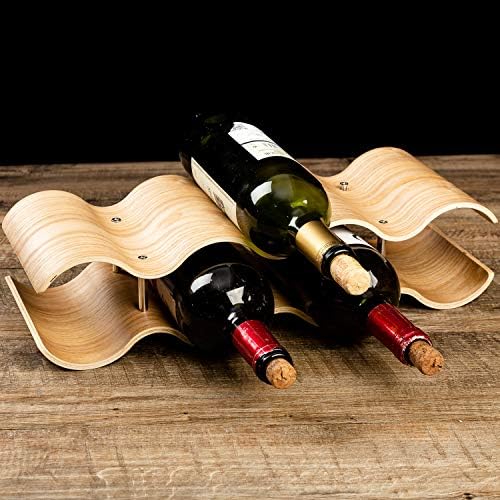 7-Bottle 2-Tier Wave Desktop Wine Rack