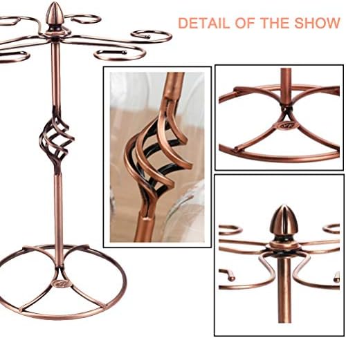QPIX DIGITAL Wine Glass Rack Bronze 6 Hooks Elegant Storage 1