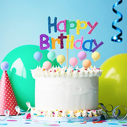 Sieral 40 Pcs Mini Balloon Cake Toppers Colorful