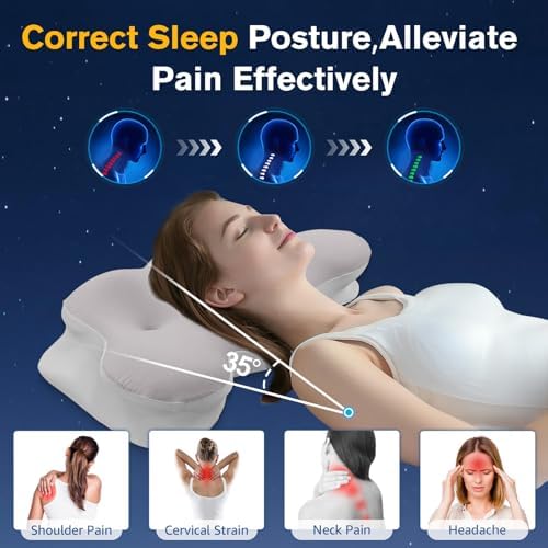 KKN Ergonomic Memory Foam Neck Pillow for Pain Relief