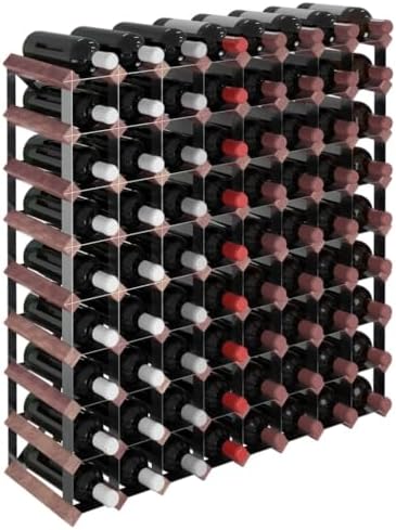 YAFF 72 Bottle Brown Solid Wood Wine Rack 1