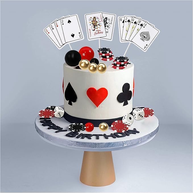 29PCS Casino Cake Decorations Non-Edible Set