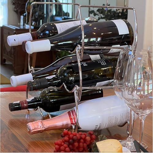 Lilys Home 12 Bottle Wine Rack Set of 2 - Modern Farmhouse Industrial Style