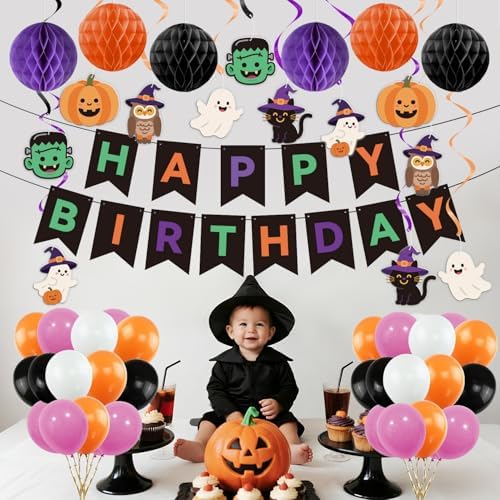 Happy Halloween Birthday Party Decor Set