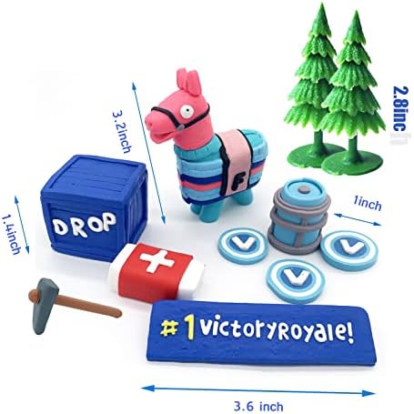 11Pcs Video Game Cake Toppers Battle Royale Llama Boys Decor