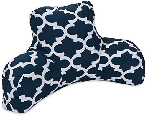 Majestic Home Goods Trellis Reading Pillow Navy