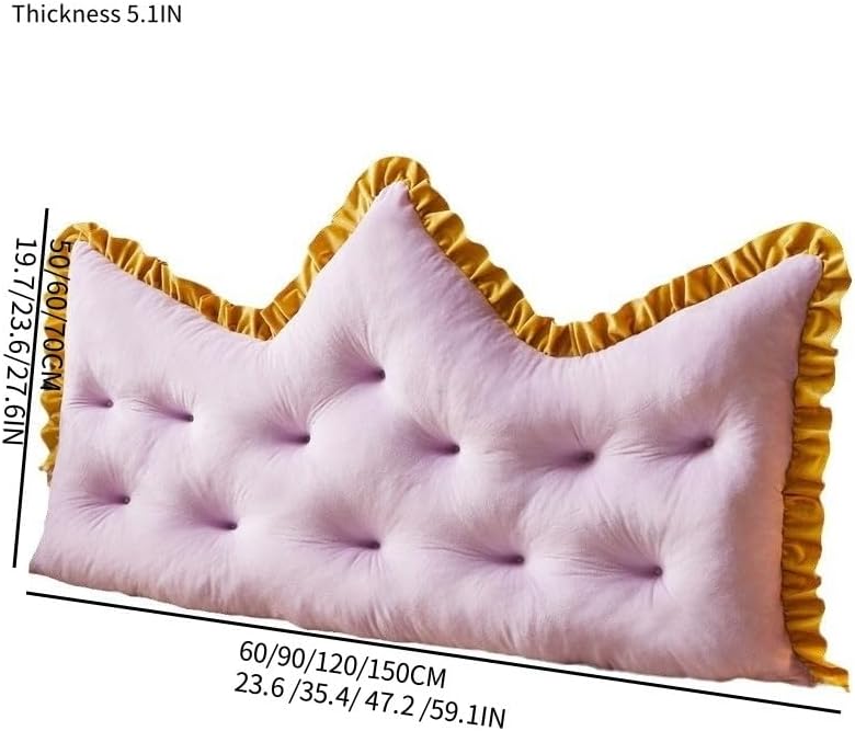 Plush Crown Shape Headboard Pillow Wedge for Bed
