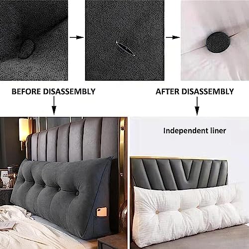 COZMAX Triangular Headboard Pillow with Removable Cover