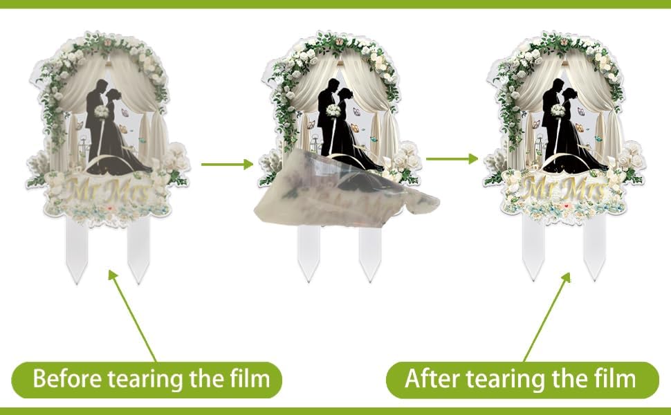 Mr and Mrs Wedding Cake Toppers for Cake Decorations