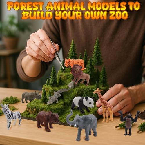 26 Piece Jungle Animal Cake Toppers Decor Set