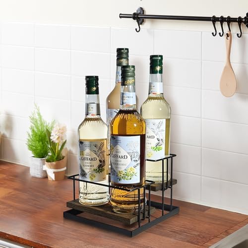 J JACKCUBE DESIGN 2 Tier Syrup Bottle Holder Rack