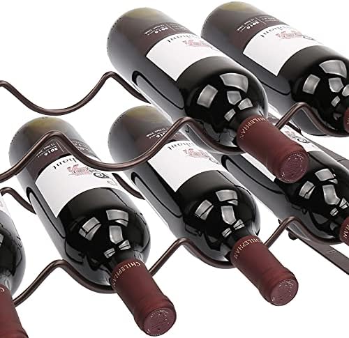 OBloved Metal 2 Tier Wine Rack - 8 Bottle Storage