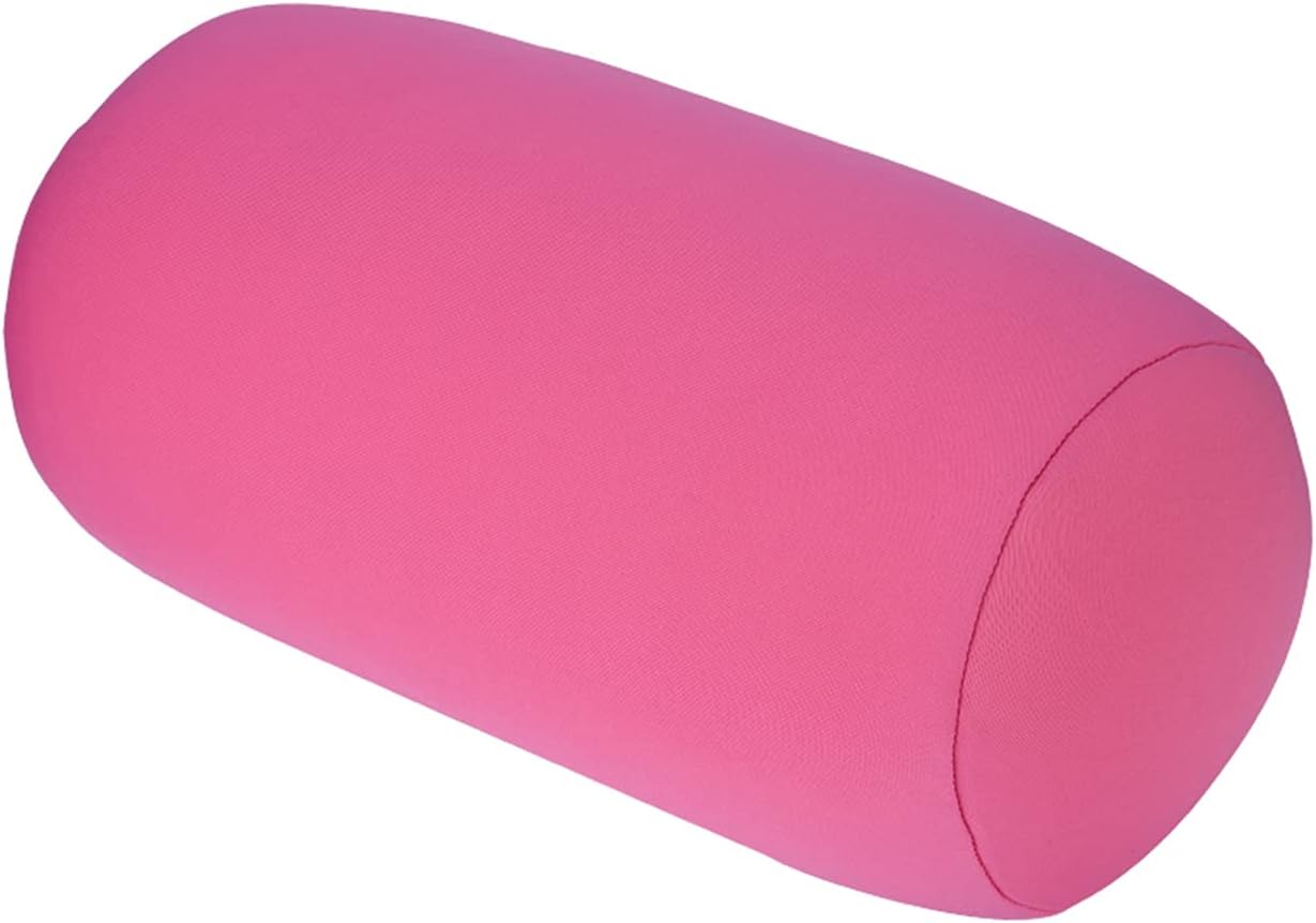 Saluaqui Microbead Roll Pillow - Pink Travel Neck Support Cushion