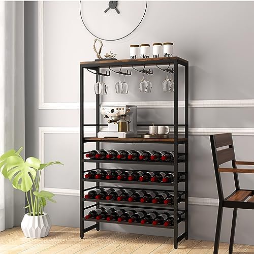 LOKO 4-Tier Freestanding Wine Rack with 32 Bottle Capacity
