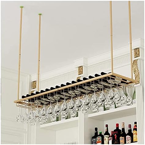 ALDEPO Wall-Mounted Wine Rack Gold 60x25cm