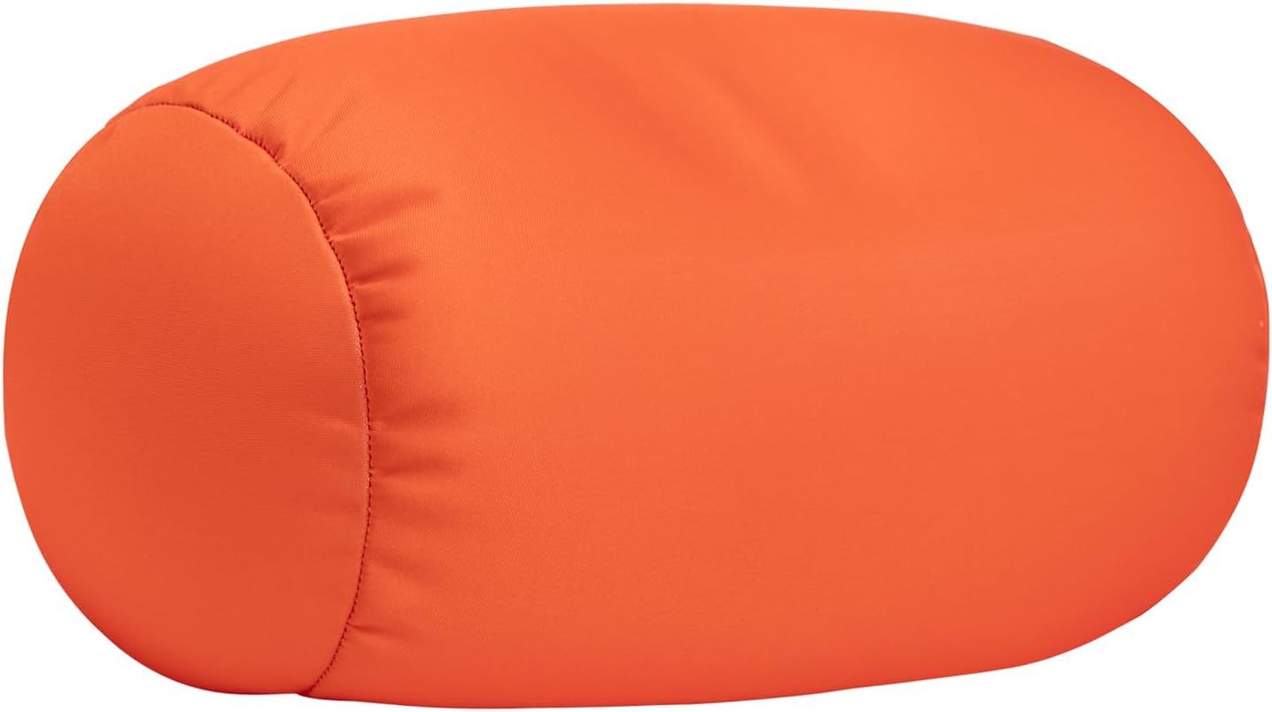 Focustree Microbead Neck Cervical Roll Pillow 7x12 Inch Tangerine