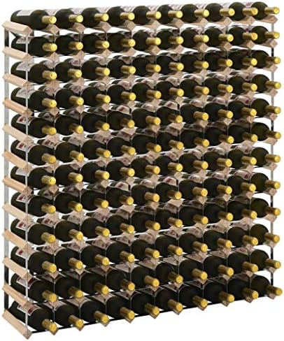 Aisifx 120 Bottle Wine Rack Solid Pine