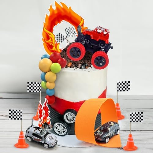 30PCS Truck Cake Toppers for Racing Car Party Decorations