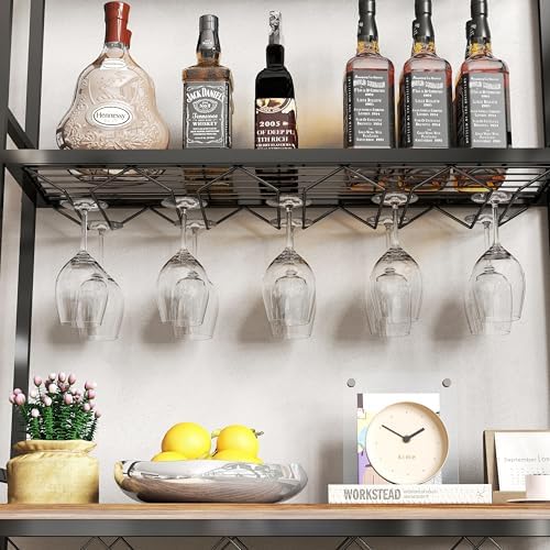 20 Bottle Freestanding Wine Rack with 3-Tier Storage 1