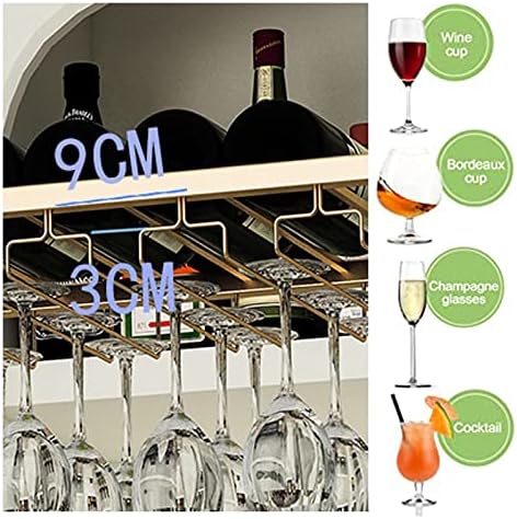 ALDEPO Wall-Mounted Wine Rack Gold 60x25cm