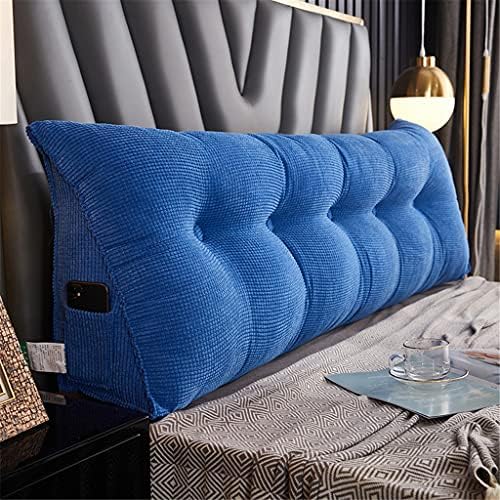 ZZYK Soft Double Bed Triangular Wedge Pillow with Removable Cover 35 Blue