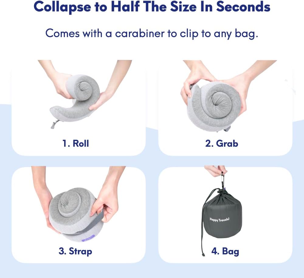 C CUSHION LAB Travel Pillow with 360 Face Cradle