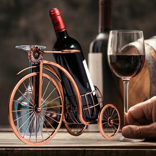 Bike Shaped Wine Bottle Holder Freestanding Countertop Wine Rack