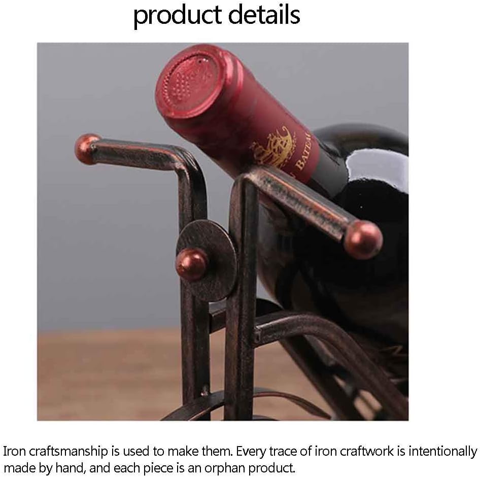 Iron Tricycle Wine Rack White Freestanding Metal Display Rack