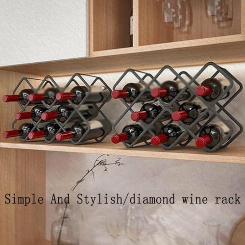 BYLAKO 5-Bottle Wine Rack Metal Sturdy Holder for Home Kitchen Bar