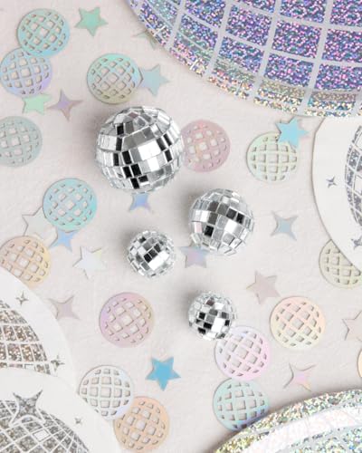 XO Fetti Disco Ball Mini Cake Topper - 4 Pieces