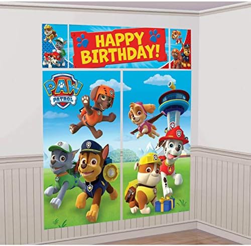 Amscan PAW Patrol 5-Count Wall Decorations