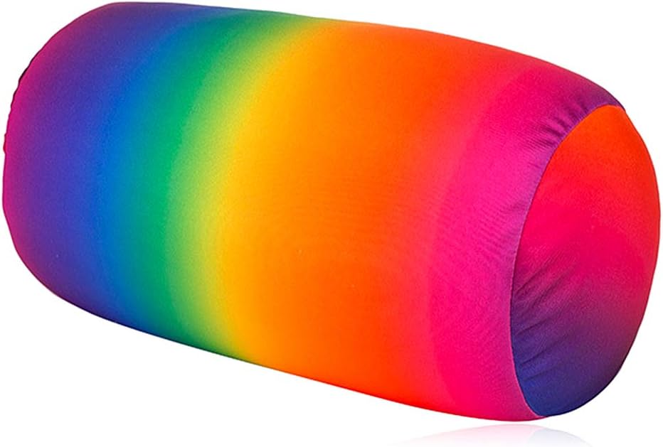 Focustree Squish Microbead Pillow - Rainbow Travel Neck Lumbar Support