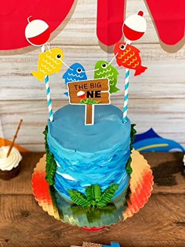 JeVenis One Banner Fishing Party Decoration