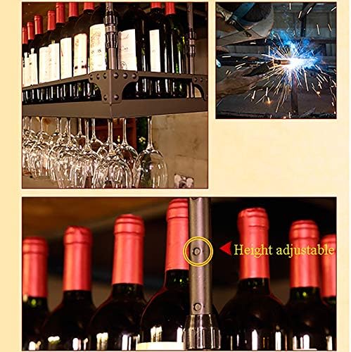 Adjustable Bronze Wine Rack with Guardrail
