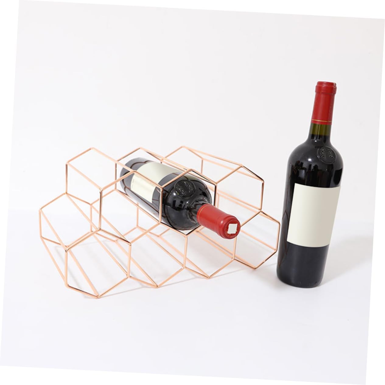 Cabilock Freestanding Wine Rack Cabinet with Gold Finish