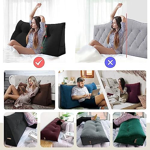 COZMAX Triangular Headboard Pillow with Removable Cover