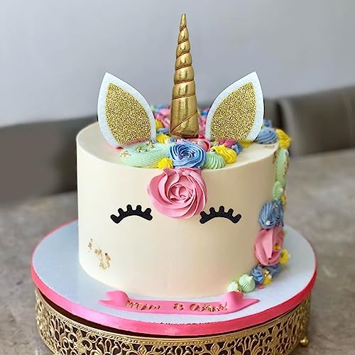DRWATE 38 PCS Unicorn Cake Toppers Birthday Decorations