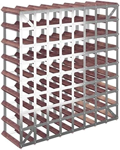 YAFF 72 Bottle Brown Solid Wood Wine Rack 1