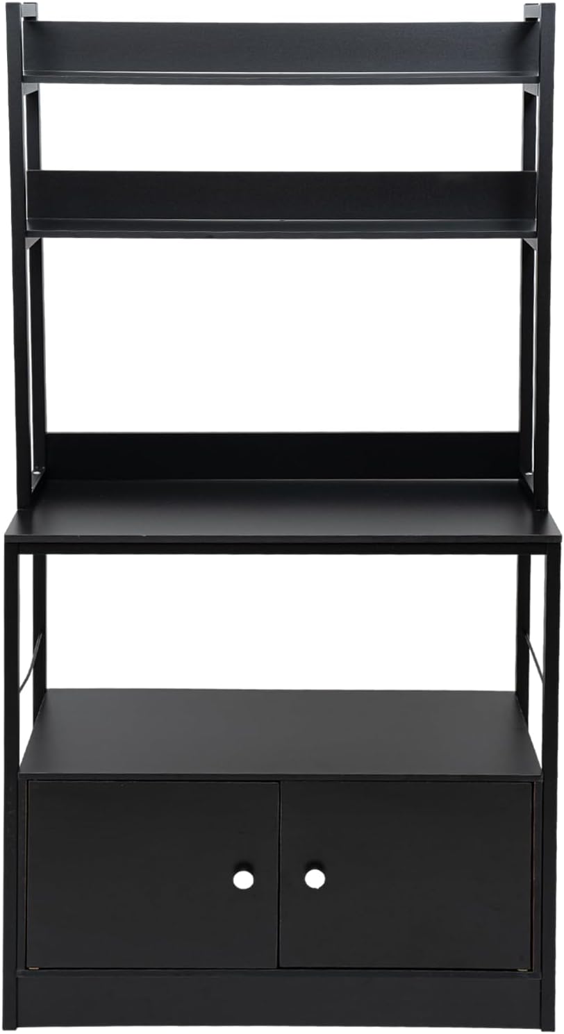 Hanmorfarbi 5-Tier Free Standing Wine Rack Black
