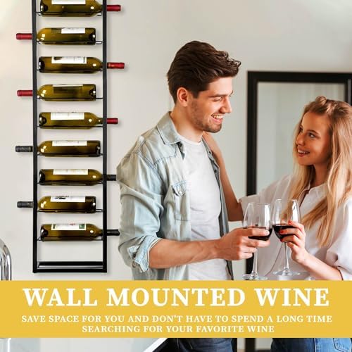 FLstudio Wall Wine Rack 10 Bottle Holder Organizer Display