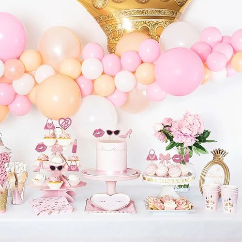 24PCS Glitter Cupcake Toppers for Princess Parties