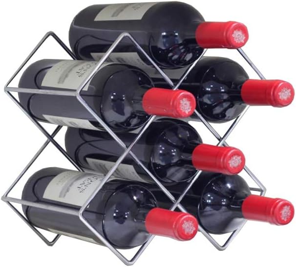 Stackable Wine Racks 6 Slots Iron Art Organizer