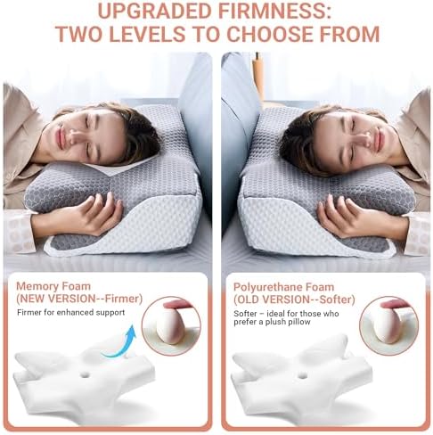 Elviros Cervical Memory Foam Pillow for Neck Shoulder Pain