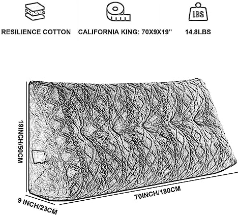 ZZYK Triangular Headboard Pillow with Removable Cover
