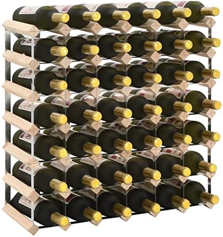 Wooden Wine Rack for 42 Bottles - Modern Rustic Design