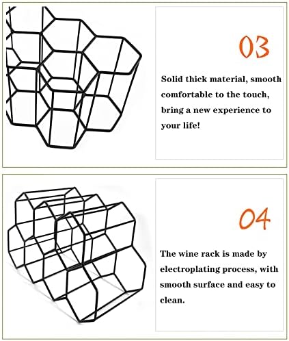 7 Bottle Freestanding Wine Rack Rose Gold No Assembly Required