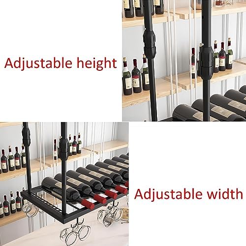 LIGUOYI Adjustable Wall-Mounted Wine Rack